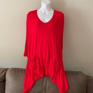 LOGO Lori Goldstein 3/4 Sleeve Tunic with Pockets